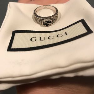 Sterling silver size 7 GUCCI RING